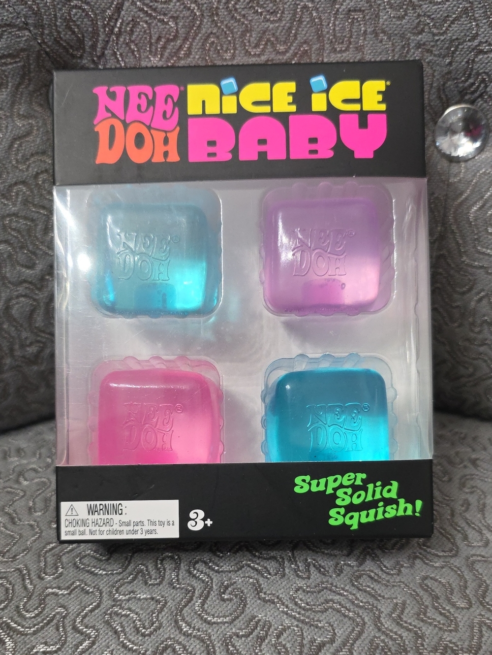 Nee Doh Nice Ice Baby Squishy Toys - Pink & Purple & Blue
